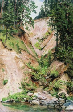 Paisajes Painting - acantilado 1893 paisaje clásico Ivan Ivanovich arroyo